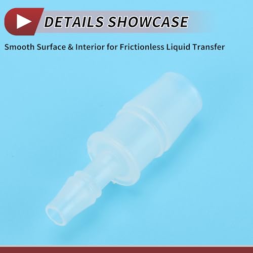5 Pcs Aquarium Plastic Hose Barb Fitting 7/32" to 7/16" Hose ID Connectors Clear Plastic - size: 7/32"-7/16"