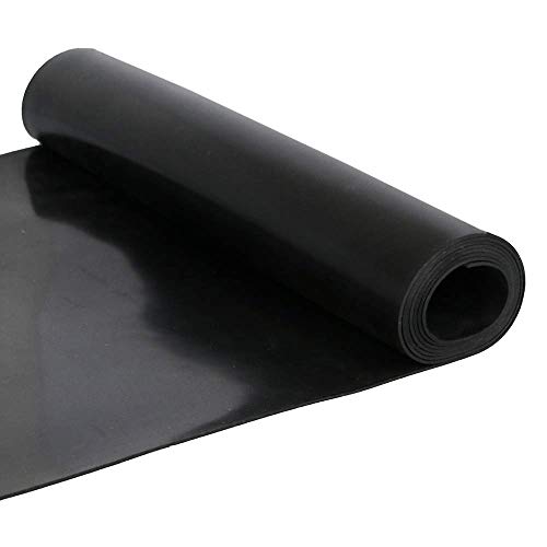 NABOWAN Solid Rubber Sheets,Strips,Rolls 1/16" (.062") Thick x 12" Wide x 47" Long, Thin Neoprene Rubber, Perfect for DIY Gasket Material, Sealing, Liner, Shield, Padding, Mat - size: 12" Wide x 47" Long, style: 1/16" (.062") Thick