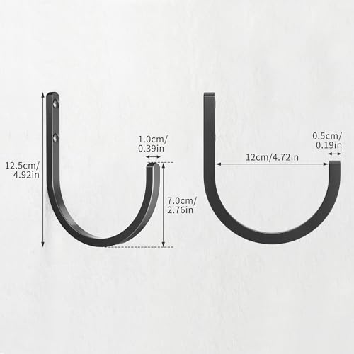 Garden Hose Holder Wall Mount - Aluminum Hose Hanger for Outside, Durable Wall-Mounted Hose Holder for Garden & Outdoor Use（4 Hooks）