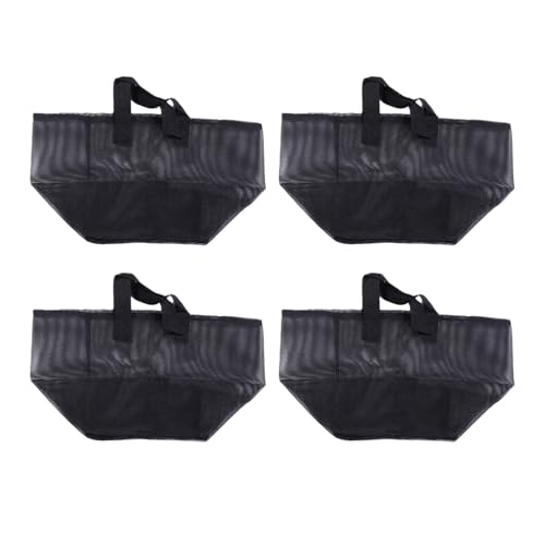Zunate 4PCS Mesh Pond Plant Baskets, Reusable PVC Pond Planting Bags with Handles, Heavy Duty Tear Proof Containers for Garden Bog Plants, Aquarium Flower Vegetable Planter (Square) - size: Square
