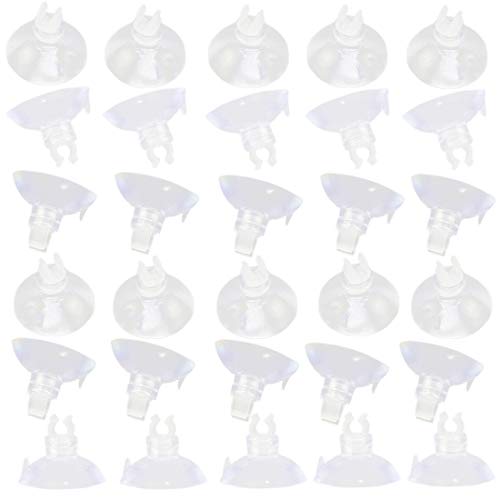 Aquarium Suction Cup Clips Air Line Tubing Holders 30 Pieces, Fit for Standard 3/16 Inch Inner Dia Tubling