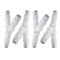 plastic 3/8" Y shape 3 way barbed connector for air hose, water pipe pp polypropylene barb fitting. (Pack of 4 pcs) - style: 4pcs, 3/8" O.D.