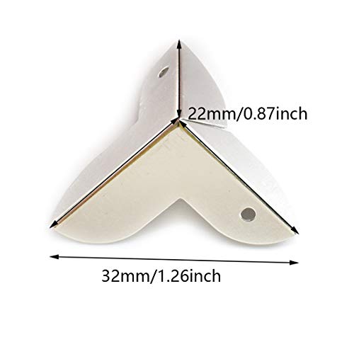 SDTC Tech 12-Pack Mini Jewelry Box Corner Protectors Metal Edge Guard Cover - Silver - color: Silver