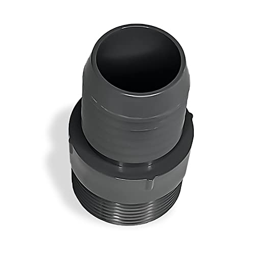 PVC Hose Connector - 1 Inch Insert x 1 Inch MNPT - Garden Hose Fittings - Barbed Connector Hose Adapter - color: Black, size: 1 in hose connector