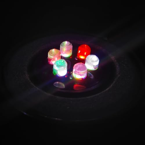 NICREW Multi-Colored LED Aquarium Bubbling Stone Disk, Round Fish Tank Bubbler with Auto Color Changing LEDs - size: 2 inch