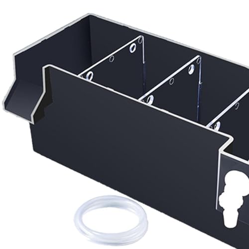 Aquarium Filter Hang on Back External Filter Box Multilayer Filtration Drawer Tray Easy Maintenance Quiet Water Circulation Suitable for Fish Tank, Black 24x10.5x10cm - color: Black 24x10.5x10cm