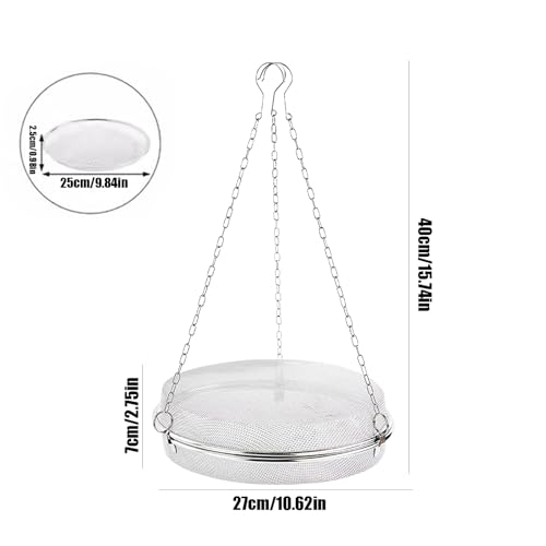 Drying Rack Fish Mesh - Stainless Steel Flexible Drying Net, Fly Proof Round Fish Mesh Dry Net | Healthy Herb Storage Rack, Convenient Basket Dryer Nets for Fruits, Vegetables, Herbs, Fishs, Meats - color: L