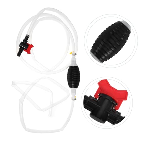 Mobestech Gas Siphon Pump with Valve for Liquid Transfer Tube Manual Fuel Pump for Oil Changes and Water Extraction for Cars and Aquariums