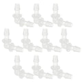 PATIKIL 1/4" Plastic Hose Barb 90 Degree Elbow, 10 Pack L-Barb Fittings 2 Way Equal Barbed Joint Connector Splicer Mender Hose Adapter Union Adapter for Aquarium Fuel Gas Liquid Air - size: 0.25 Inch