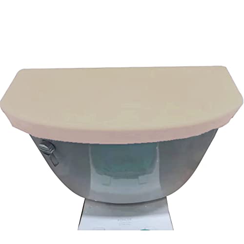 Madeals Velvet Toilet Tank Lid Cover Fabric Cover for A Lid Toilet Tank Khaki - color: Khaki
