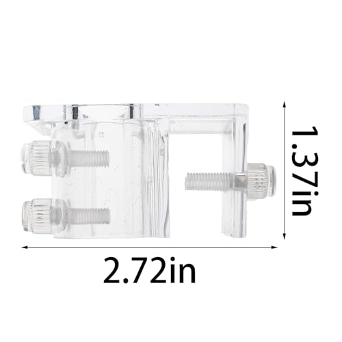 TAODAN 2PCS Acrylic Aquarium Hose Retention Bracket 57x40x35mm Fish Tank Hose Fixing Clamp for Securing Pump Pipe