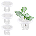 4 PCS Floating Aquarium Plant Holder, Plastic Fish Tank Basket with Foam Rings, Aquatic Pot for Fish Tank Aquaponic Plant Cultivation and Aquascape Decorations