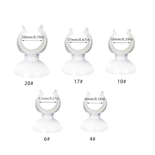 20pcs Adjustable Suction Cups Clamp for Efficient Fishtank Plant and Decoration Aquarium Hose Stabilizer Clip Aquarium Suction Cup Clip - size: E