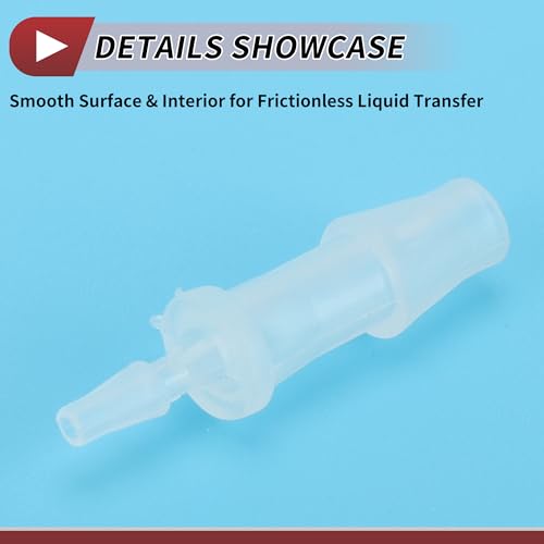 5 Pcs Aquarium Plastic Hose Barb Fitting 3/32" to 7/32" Hose ID Connectors Clear Plastic - size: 3/32"-7/32"