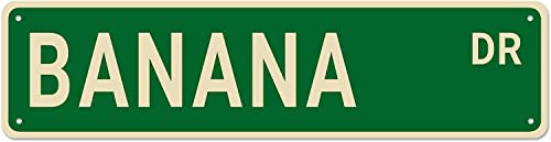 Metal Tin Sign BANANA DR Funny Vintage Sign Retro Metal Signs for Bedroom Kitchen Garden Wall Bar Club Coffee Home Decor 4x16 Inch - color: BANANA DR, size: 4x16inch