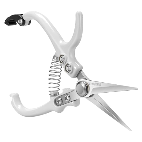 VIVOSUN Pruning Shears for Gardening, Lightweight Plant Pruners for Gardening, Garden Scissors for Cutting Flowers, Trimming Branches, Indoor Plant Scissors, Stylish Garden Gifts for Women - style: Q-Shaped Pruner