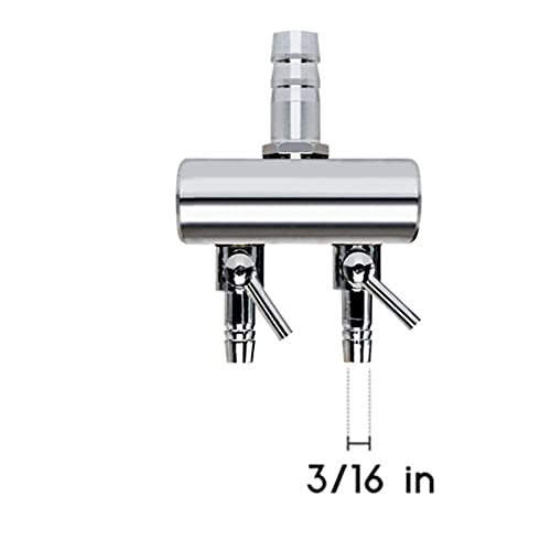 Aquarium Air Valve 2 Way Inline Manifold Air Flow Pump Tubing Splitter Lever Control Valve
