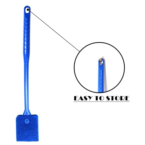 2PCS Fish Tank Cleaning Tools, Aquarium Double Sided Sponge Brush, Fish Tank Cleaner with Long Handle