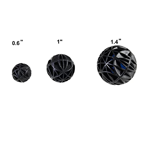 AQUANEAT Aquarium 1" Bio Balls 100pcs for Fish Tank Pond Canister Filter Media - size: 1"