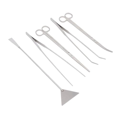 Aramox Aquascaping Plant Tool Kit, Stainless Steel Maintenance Tools Set for Beginners and Hobbyists, Precision Aquarium Tweezers and Scissors