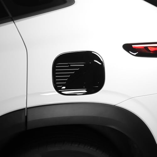 Fuel Tank Door Trim Cover Compatible with Chevy Trax 2024 2025, ABS Exterior Gas Cap Scratch Protection Sticker-Black - color: Black