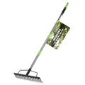 WORKPRO 65 Inch Bow Rake, 17 Tines Metal Head Rakes with High Strength Handle, Heavy Duty Garden Rake with Adjustable Handle for for Loosening Soil, Gathering Leaf, Leveling Lawn, Farming Land