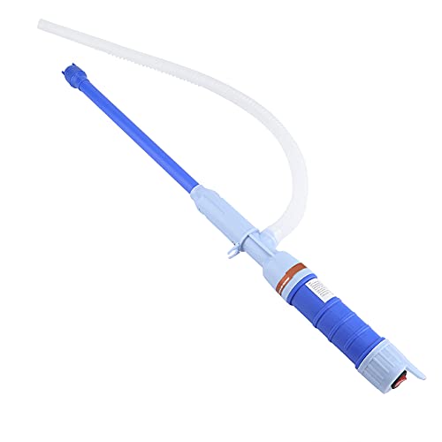 SUNGOOYUE Battery Operated Liquid Transfer Pump PE Electric Siphon Pump 3V 64cm with Bendable Suction Tube for Water Oil Transfer Fish Tank Pool Basement Use (Blue) - color: Blue