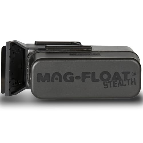 Mag-Float Medium Black Stealth Glass Magnet Aquarium Scraper Cleaner with Blade - Floating Magfloat Magnetic Cleaning Tool - size: Medium
