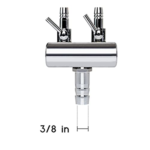 Aquarium Air Valve 2 Way Inline Manifold Air Flow Pump Tubing Splitter Lever Control Valve
