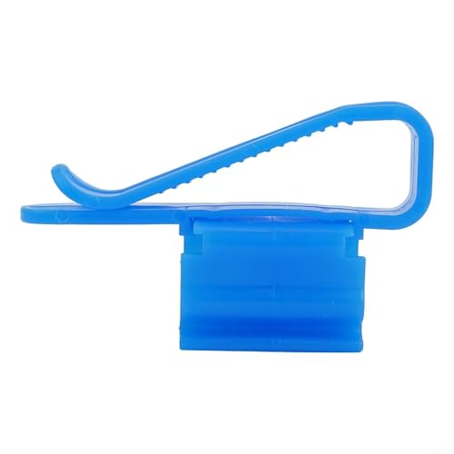 5-Pack ABS Plastic Fish Tank Clamp Water Pipe Holder, Secure Aquarium Hose Mounting for 8-16mm Diameter Tubes, Anti-Slip for Easy Cleaning and Water Change Maintenance in Tanks or Buckets, Black and - color: blue