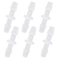 Plastic Hose Barb Fitting, 1/4" x 1/4" Pipe Connectors, Barbed Splicer Mender Joint Adapter Union Fitting, 6 Pcs - size: 0.25 Inch