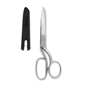 LIVINGO 8" Professional Heavy Duty Tailor Fabric Scissors, Dressmaker Sewing Classic Stainless Steel Ultra Sharp Forged Shears, Bent A-silver - color: A-silver