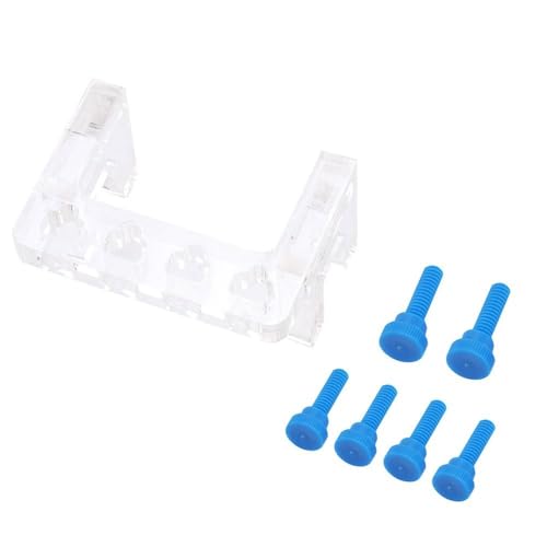 4 Holes Clear Acrylic Aquarium Hose Holder Fish Tank Filter Hose Fixture with Screws for Dosing Pump Tube
