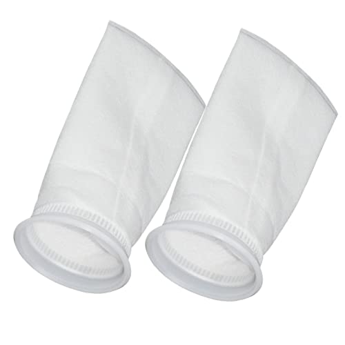 2 Pack 150 Micron 4"x9" Felt Filter Bags, 4 Inch Ring by 9 Inch Long, Aquarium Filter Socks Size 3 - size: 150 Micron