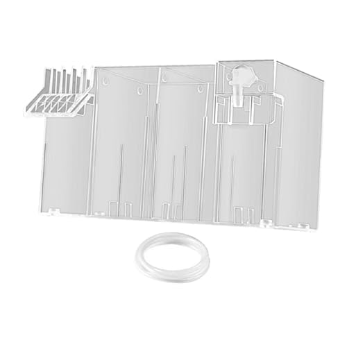 Aquarium Filter Hang on Back External Filter Box Multilayer Filtration Drawer Tray Easy Maintenance Quiet Water Circulation Suitable for Fish Tank, Clear 26x13.5x15cm - color: Clear 26x13.5x15cm