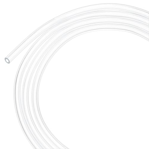 M METERXITY Clear Plastic Tubing, 0.06Inch(1.6mm) ID 0.13Inch(3.2mm) OD, 16ft(5m) Length PVC Tube Low Pressure Flexible Vinyl Tubing for Garden/Water Hose Airline Tube Aquarium - size: 0.06"×0.13"×16ft