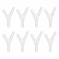 MECCANIXITY 8pcs Plastic Hose Barb Fitting, 3/16" x 3/16" Y Shape Tee Barbed Hose Pipe Fitting Splicer Mender Joint Adapter for Water Liquid Fuel Line Tube, Clear - size: 3/16" x 3/16"