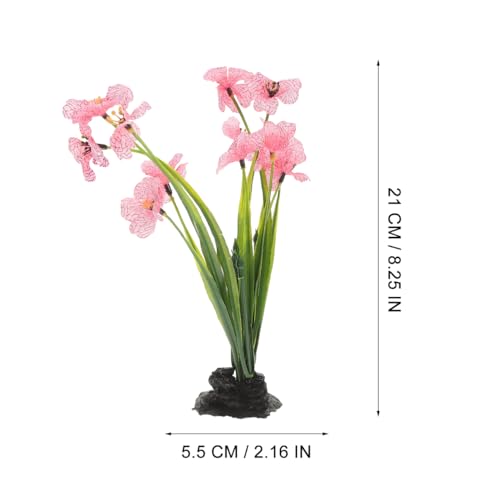 NOLITOY 2Pcs Pink Fish Tank Decor Aquarium Decoration- Betta Water Plants Decoration Models for Aquarium Decorative - size: 2pcs