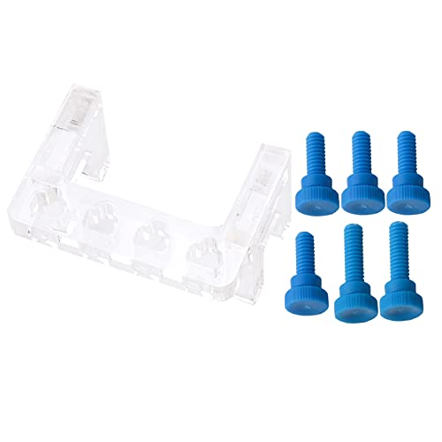 Acrylic Soft Tube Holder, Fix 4 Titration Hoses for Fish Tank, Aquarium. Hang on Tank to Clamp Pump Soft Tube Well, High Transparency,
