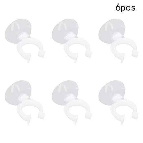 MroMax Aquarium Suction Cup Clips Airline Tubing Hose Heater Clips Clamps Holder for Fish Tank Clear 15mm to 18mm 6Pcs - size: 6pcs 15mm to 18mm