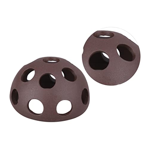 IMIKEYA 2pcs Porous Ceramic Shrimp Nest for Fish Tanks Durable Hemisphere Breeding House for Underwater Decor and Shelter Shrimp Hideout and Egg Collector