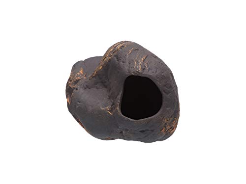 Cichlid Stone Decoration - Aquarium cave for Cichlids, Betta, Small Fish - Fish Tank Hideway Decor - Betta Toys Hideout Stones House (Magma Stone Small)