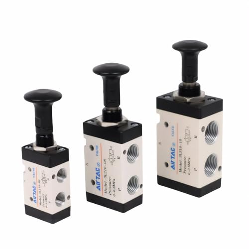 Push-Pull Valve AirTAC 3L310-10 3/8" NPT 3/2 Way Hand Lever 2 Position 3 Way Pneumatic Air Manual Control Direct Acting Type 0-145 PSI - size: 3/8 NPT, style: 3/2 way