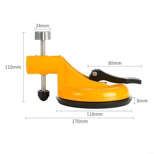 Floor Suction Cup Tool For Seam-Joining Leveling, Adjustable Height Setter Aluminum Alloy Wall for tile Leveler, 118Mm Suction Cup Leveler (1pcs)