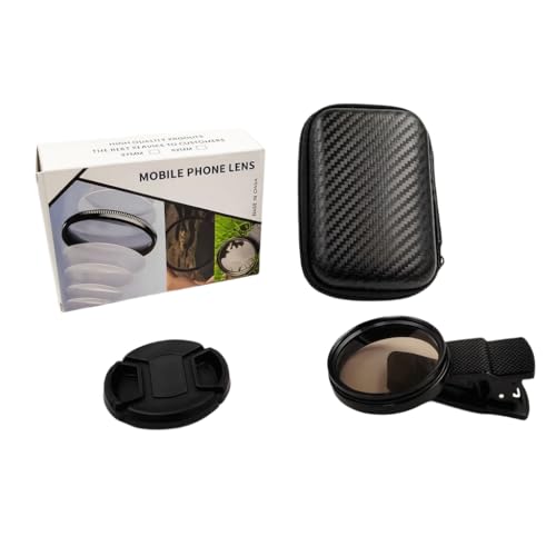 37mm Clip-On CPL Filter Circular Polarizing Lens Kit to Eliminate Glare & Boost Color, Optical Multi-Coated Glass with Universal Clip for Mobile Photography for Android Phone iPhone 6 7 8 9 10 11 12