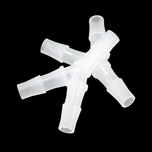 X AUTOHAUX 4 Pcs 3/8" Y Shaped Hose Barb Y Barbed Tube Pipe Fitting PP Translucent for Car