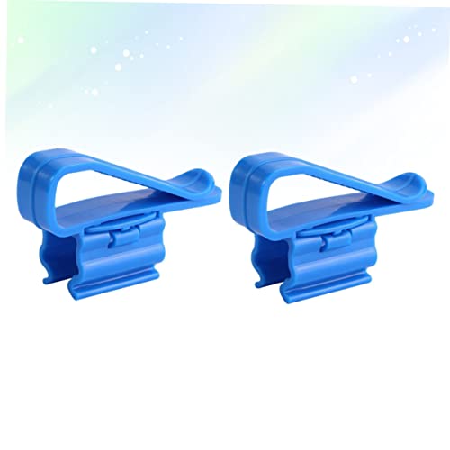 COLLBATH 2pcs Aquarium Filtration Hose Clip Water Clip Holder for Fish Tank Pump Fixing Clamp for Easy Water Changes and Tank Cleaning Compatible with All and Buckets Blue - size: 8.5*1.8CM