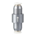 MiOYOOW Aquarium CO2 Check Valve, One Way Non-Return, Self Locking, Aluminum Alloy, 0.3 Bar Push Pressure for OD 6mm Air Pipes, Quick Connect Inline Valve for Fish Tank CO2 System