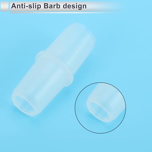 5 Pcs Plastic Hose Barb Fitting 15/32" Stright Barb Hose Connector Clear PP - size: 15/32"