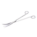 Aquarium Live Plant Maintenance Landscaping Cleaning Tools Aquascapin Kit(bend scissors 25cm) - color: D